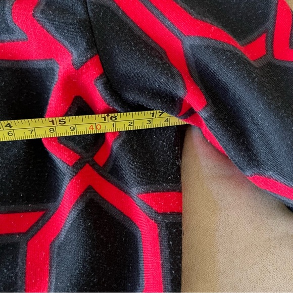 ARYEH Black & Red Pattern 3/4 Sleeve Dress Size Large - Picture 5 of 15